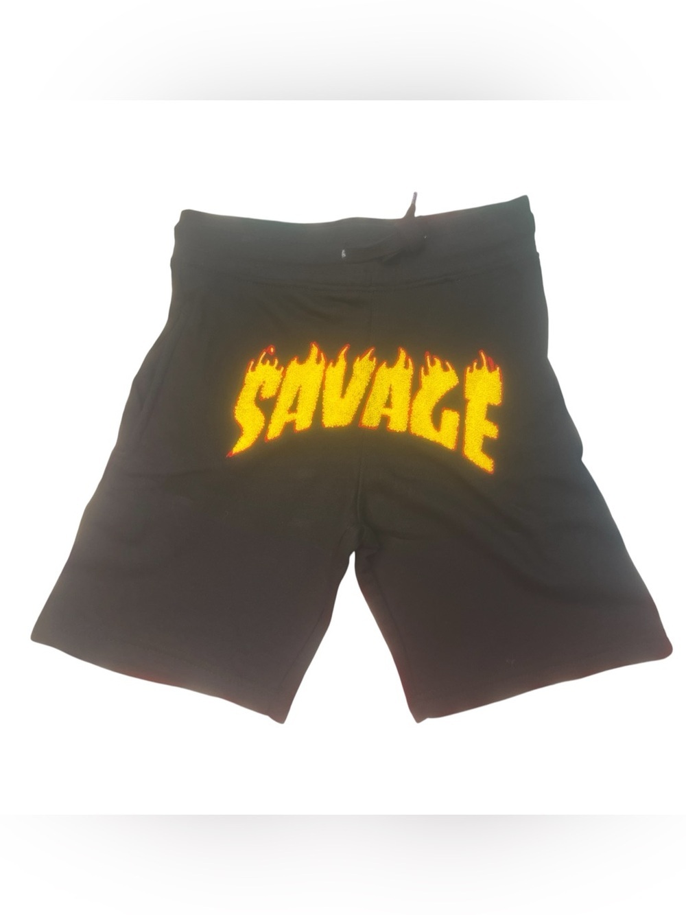 Savage Flame Graphic Black kids Shorts